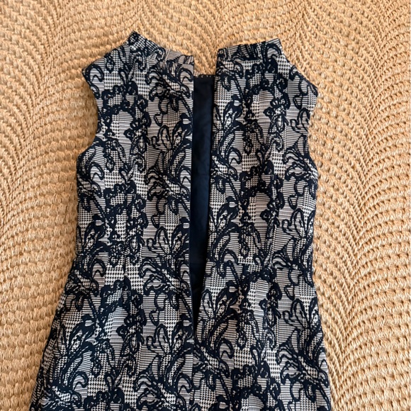 💕EEUC 💕 Brooks Brothers Navy and White Sheath Dress Size 12 - Picture 7 of 10